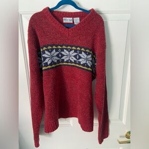 women’s nordic gear red holiday sweater
